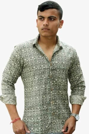 100%Recycled Cotton Shirt with Natural Dye